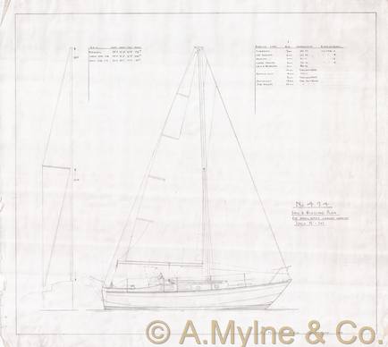 Design 494 — Sail Plan