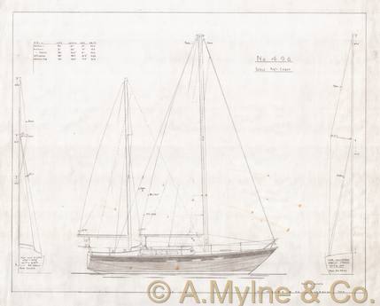 Design 496 — Sail Plan