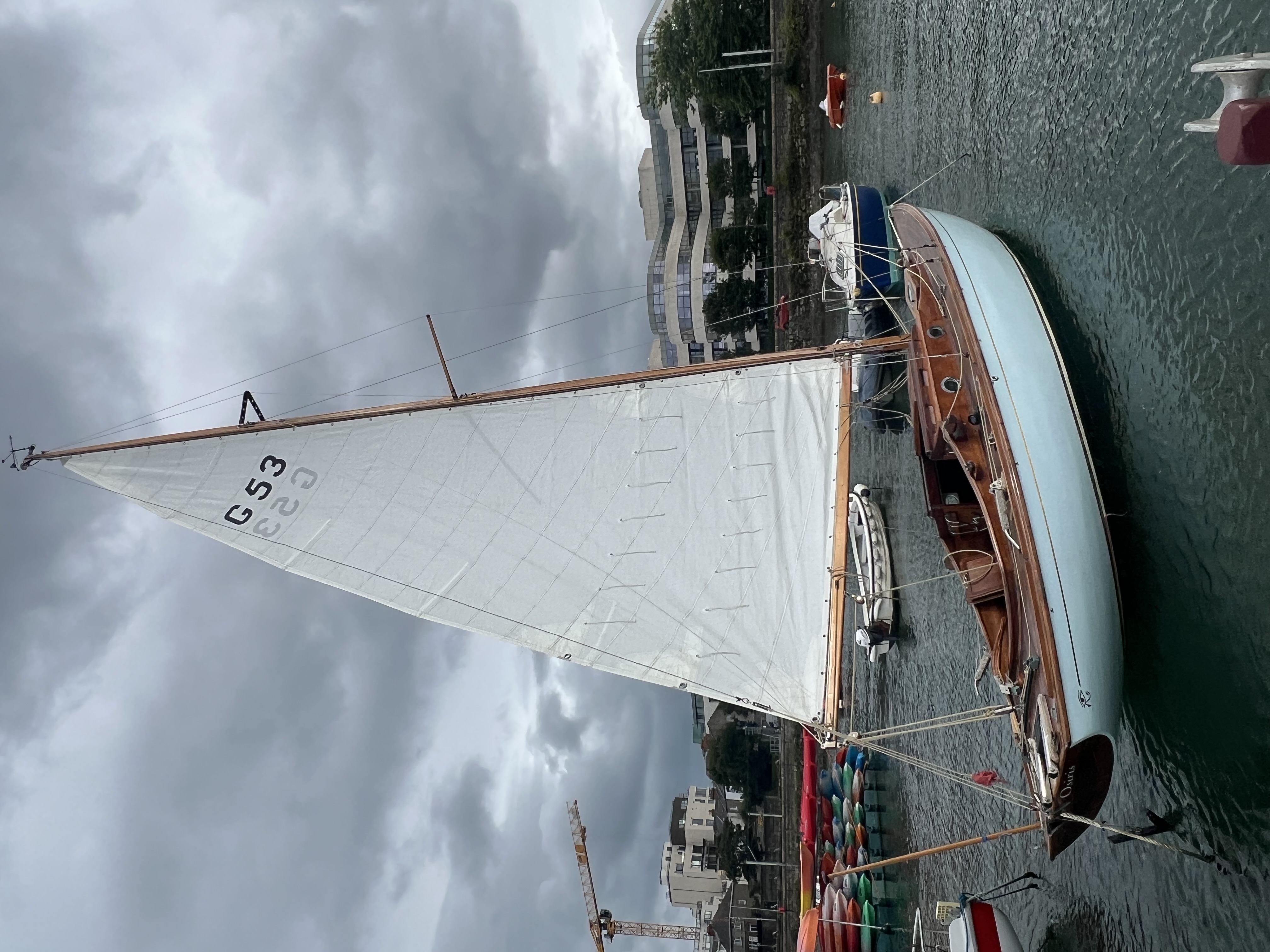 Testing traditional sails by North Sea Sails, Tollesbury, UK
