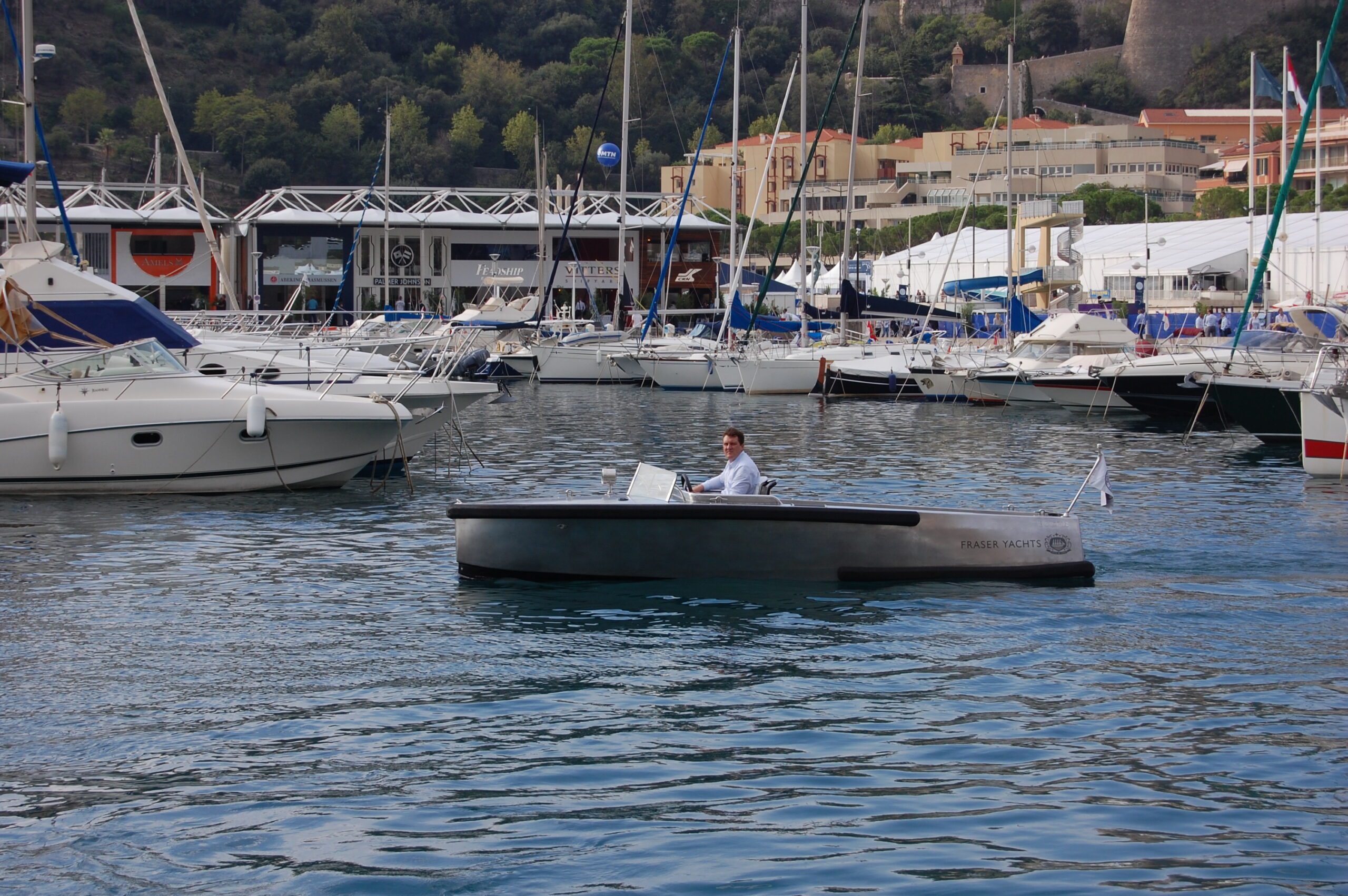 Operating in Monaco Harbour as a transfer boat for Fraser Yachts during the yacht show in 2012
