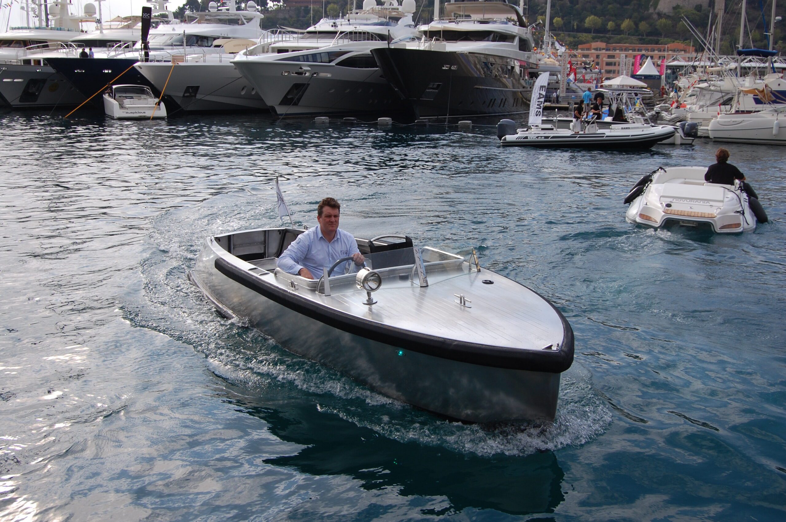 Operating in Monaco Harbour as a transfer boat for Fraser Yachts during the yacht show in 2012