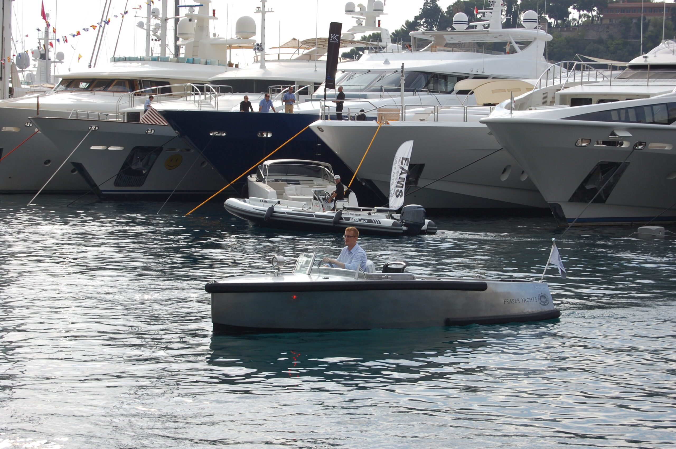 Operating in Monaco Harbour as a transfer boat for Fraser Yachts during the yacht show in 2012